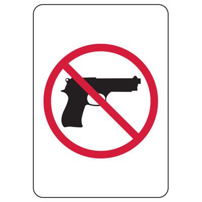 Kansas Firearm Signs - No Handguns