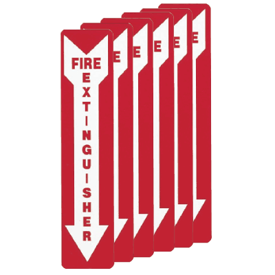 Fire Extinguisher Sign - 6pk
