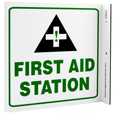 First Aid Station L-Style Sign