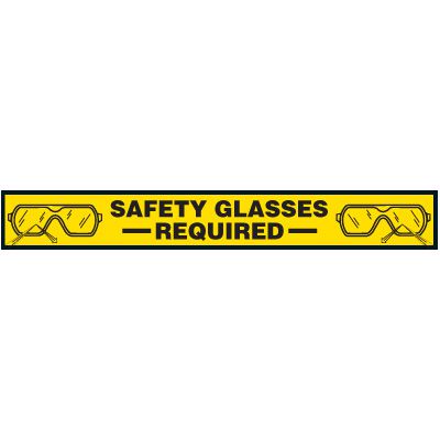 Safety Glasses Required Floor Marking Strips