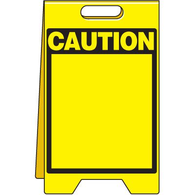 Caution Write-On Wipe-Off Floor Stand