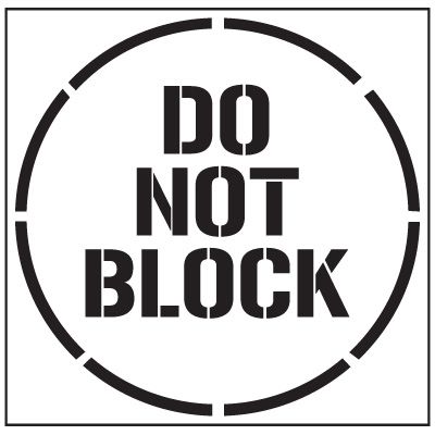 Floor Stencils - Do Not Block