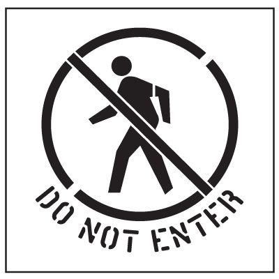 Floor Stencils - Do Not Enter