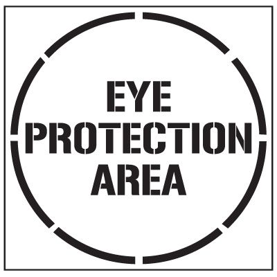 Floor Stencils - Eye Protection Area