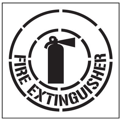 Floor Stencils - Fire Extinguisher