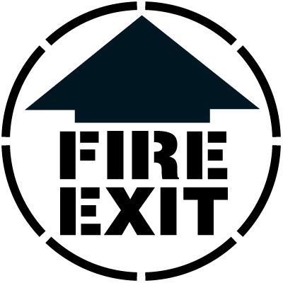 Fire Exit Floor Stencil Pavement Tool S-5526 D