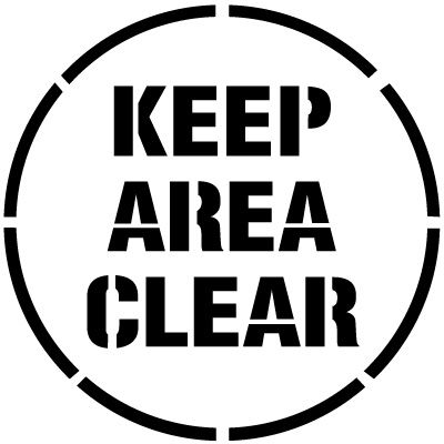 Keep Area Clear Floor Stencil Pavement Tool S-5508 D