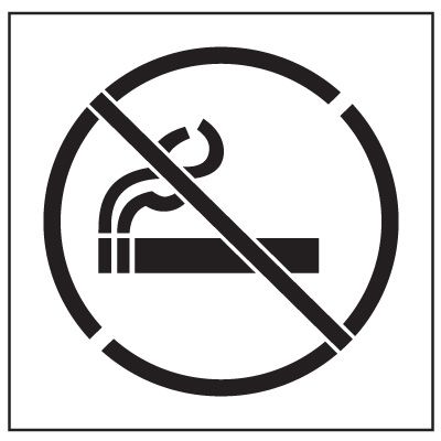 Floor Stencils - No Smoking Symbol