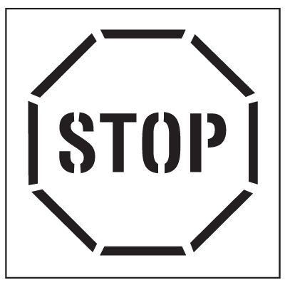 Floor Stencils - Stop