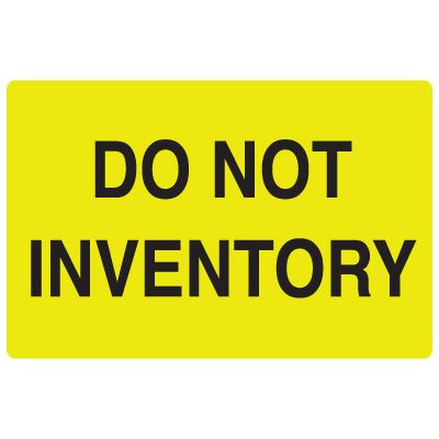 Fluorescent Warehouse & Pallet Labels - Do Not Inventory