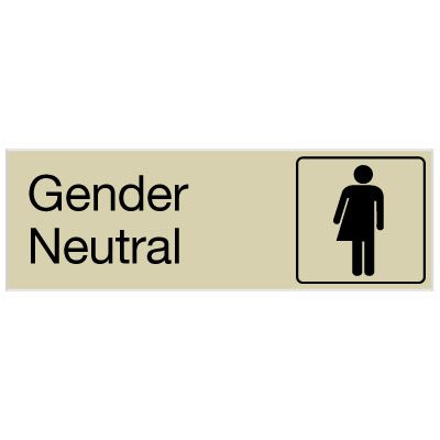 Gender Neutral - Engraved Restroom Signs