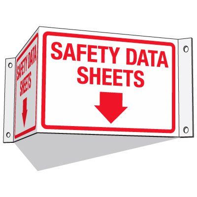 GHS SDS 3-Way Information Sign - Safety Data Sheets