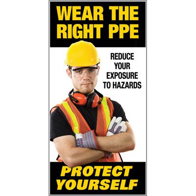 Giant Instructional Wall Graphics - Wear The Right PPE