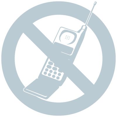 No Cell Phone Glass Labels