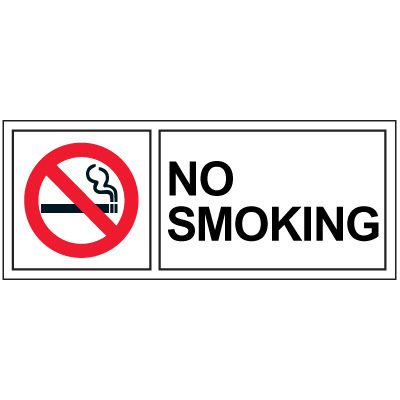 Double-Sided Decal - No Smoking