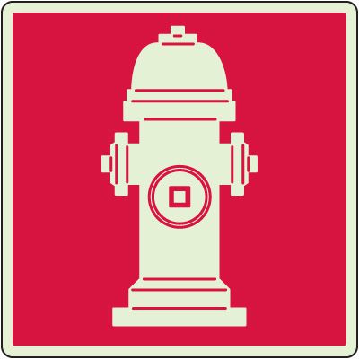 Glow In The Dark Fire Hydrant Marker Sign