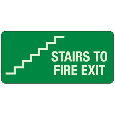 Stairs To Fire Exit Sign