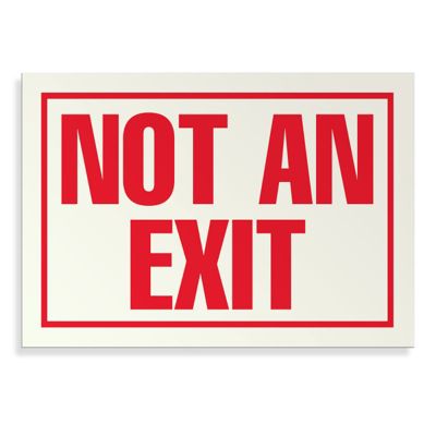 Glow In The Dark Not An Exit Label