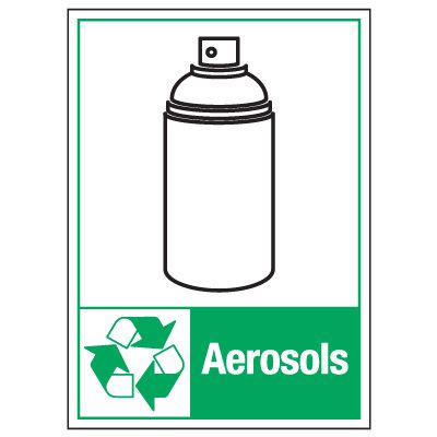 Graphic Recycling Labels - Aerosols