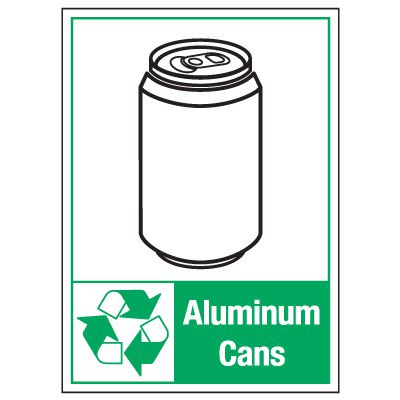 Graphic Recycling Labels - Aluminum Cans