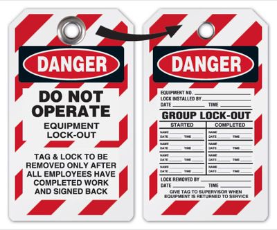 Danger Do Not Operate Group Lock-Out Tags