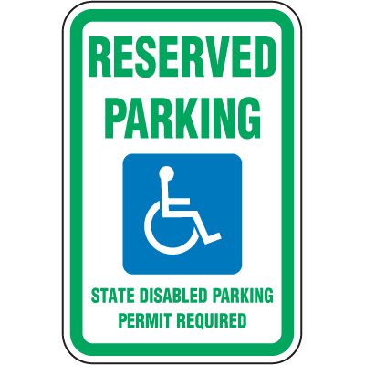 Washington Parking Signs - Disabled Permit Required