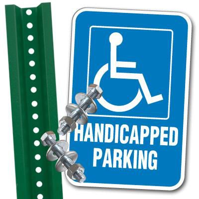 Handicap Parking Sign & Post Kit