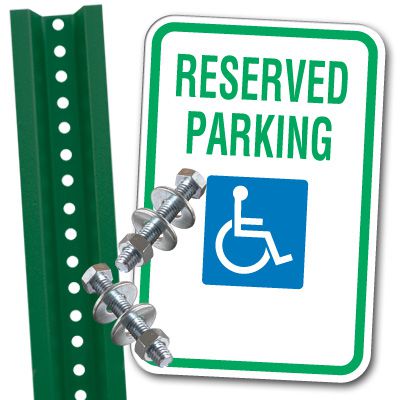 Handicap Reserved Sign Parking Kit