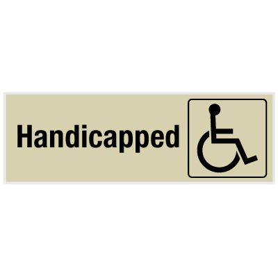 Handicapped - Engraved Restroom Signs