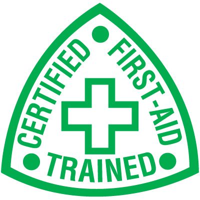 Safety Training Labels - Certified First-Aid Trained