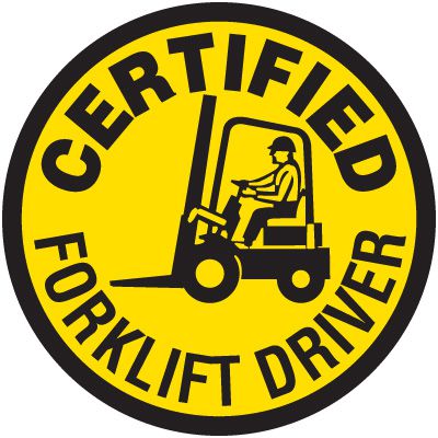 Safety Training Labels - Certified Forklift Driver