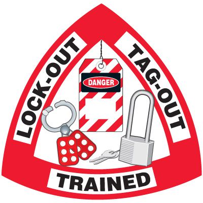 Safety Training Labels - Lock-Out Tag-Out Trained