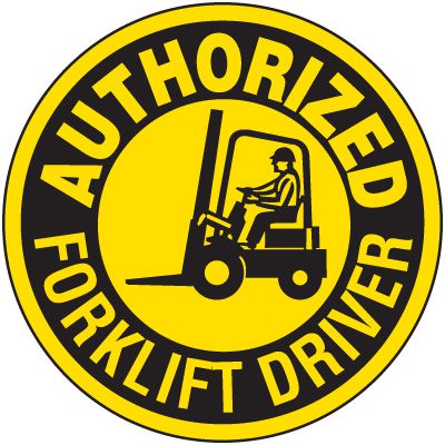 Safety Training Labels - Authorized Forklift Driver