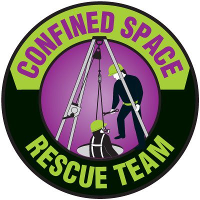 Safety Training Labels - Confined Space Rescue Team