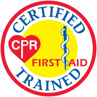Safety Training Labels - Certified CPR First-Aid Trained