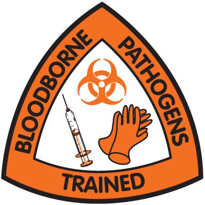 Safety Training Labels - Bloodborne Pathogens Trained