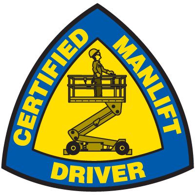 Safety Training Labels - Certified Manlift Driver