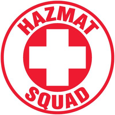 Safety Training Labels - Hazmat Squad