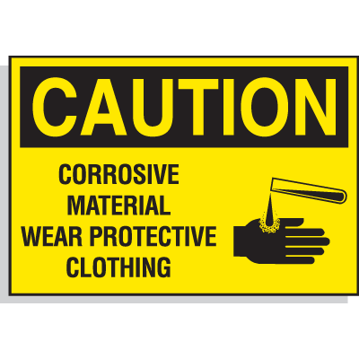 Caution Labels - Corrosive Material