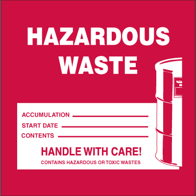 Drum Identification Labels - Hazardous Waste