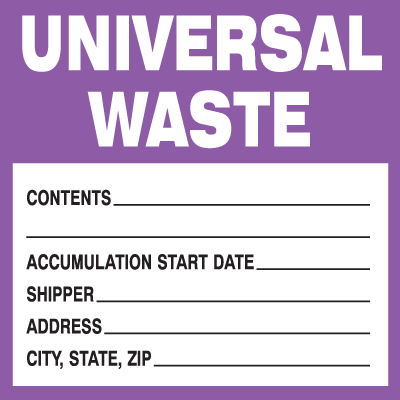 Hazwaste & Drum Labels-On-A-Roll - Universal Waste