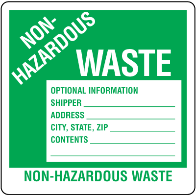 Hazwaste & Drum Labels-On-A-Roll - Non-Hazardous Waste