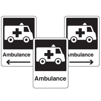 Health Care Facility Wayfinding Signs - Ambulance