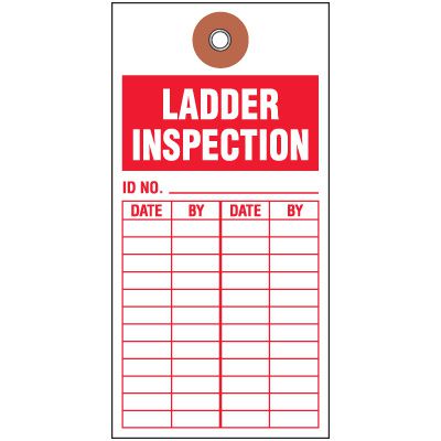 Tyvek Ladder Inspection Tags