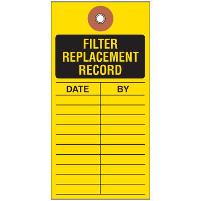 Tyvek Filter replacement Record Tags