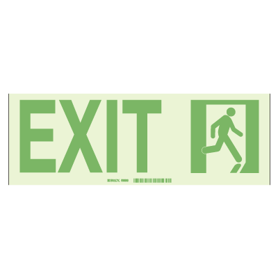 Brady® Exit - Hi-Intensity Photolum Door Signs - NY Approved