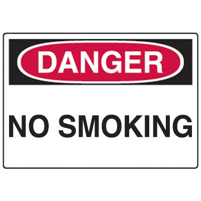 Danger No Smoking Fiberglass Sign