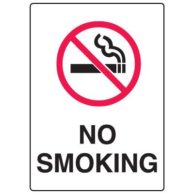 No Smoking Fiberglass Sign with symbol