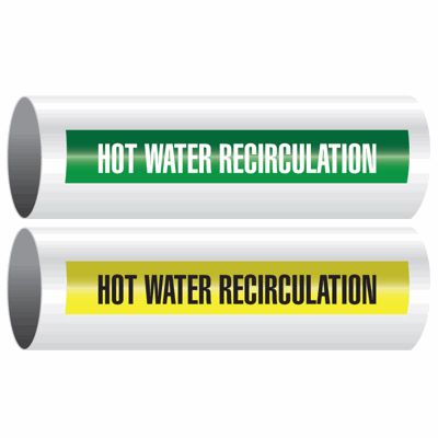 Hot Water Recirculation - Opti-Code® Self-Adhesive Pipe Markers