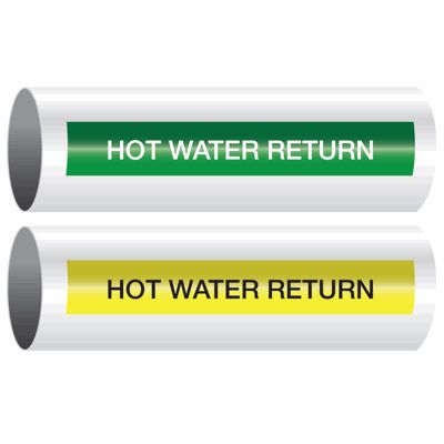 Hot Water Return - Opti-Code® Self-Adhesive Pipe Markers